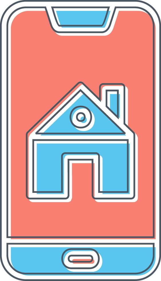 Smartphone House Control Vector Icon