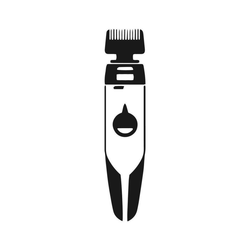 Logo of trimmer icon vector machine silhouette barber shop trimmer design template on white background