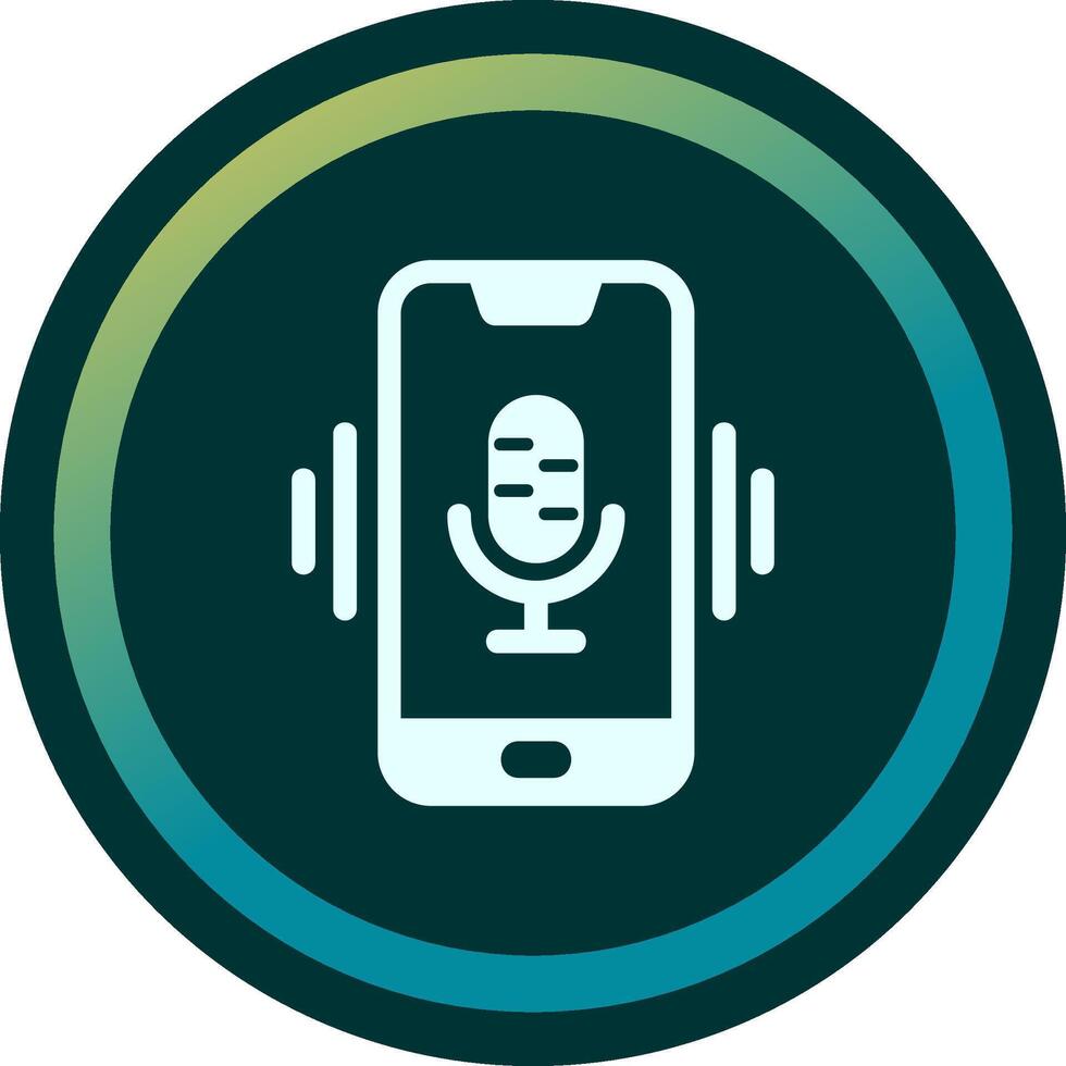 Mobile Voice Assistant Vector Icon