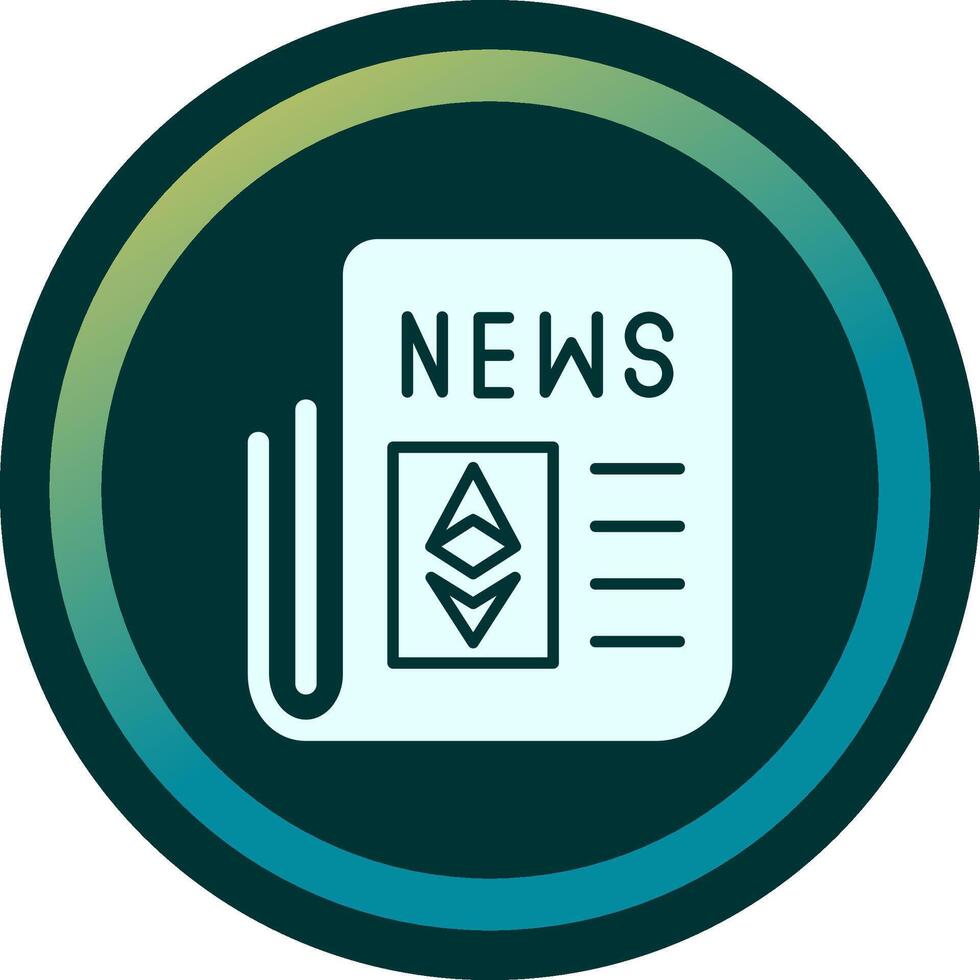 Ethereum News Vector Icon