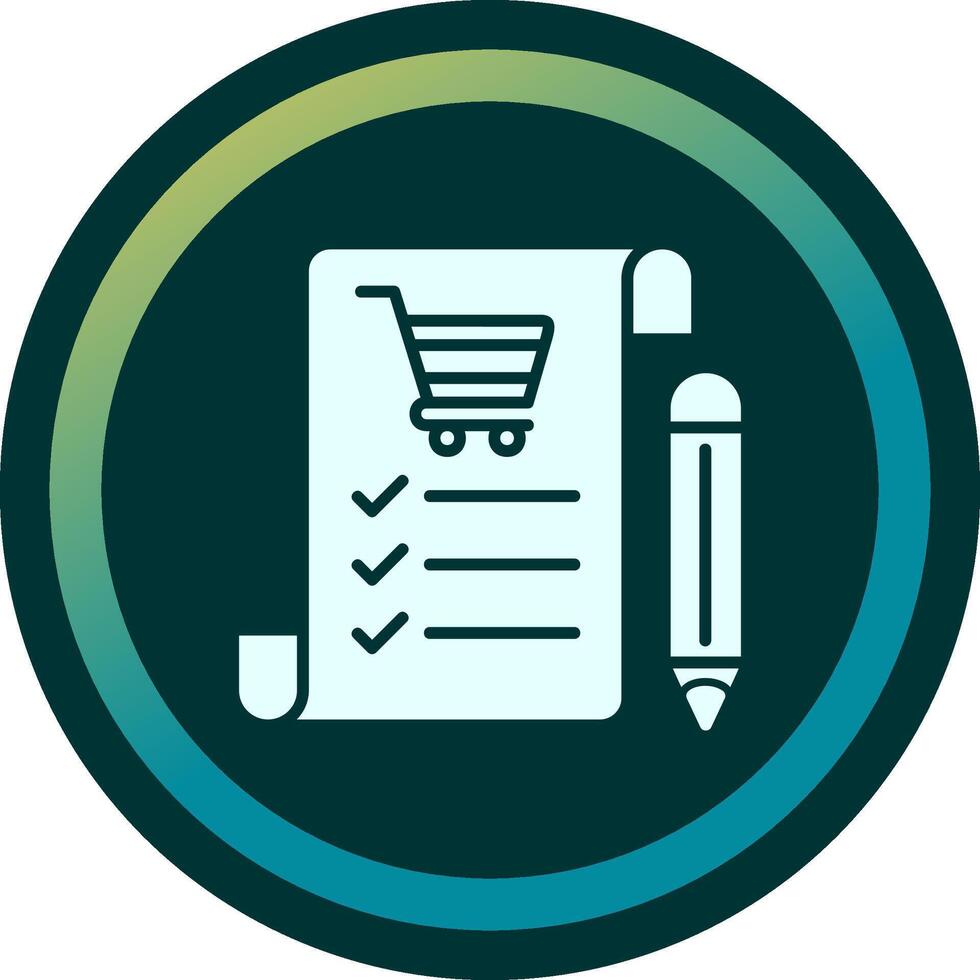 icono de vector de lista de compras