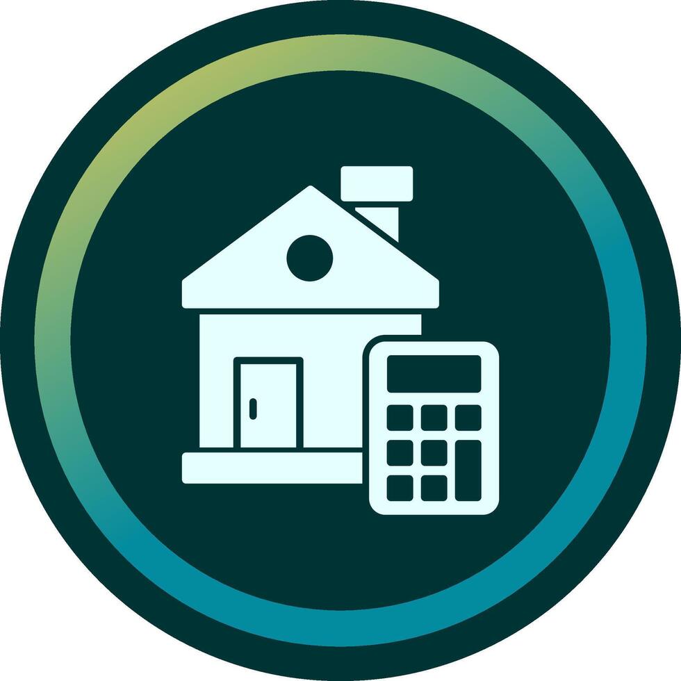 House Cost Calculator Vector Icon