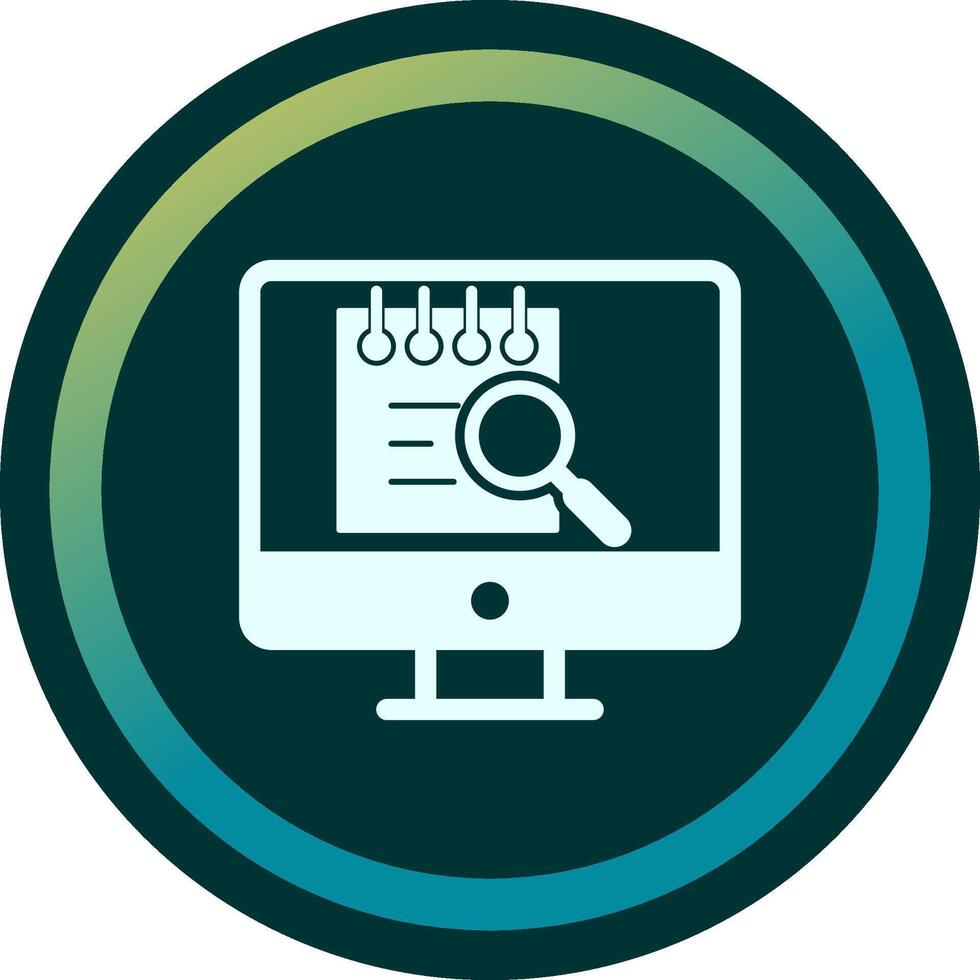 File Search Computer Vector Icon