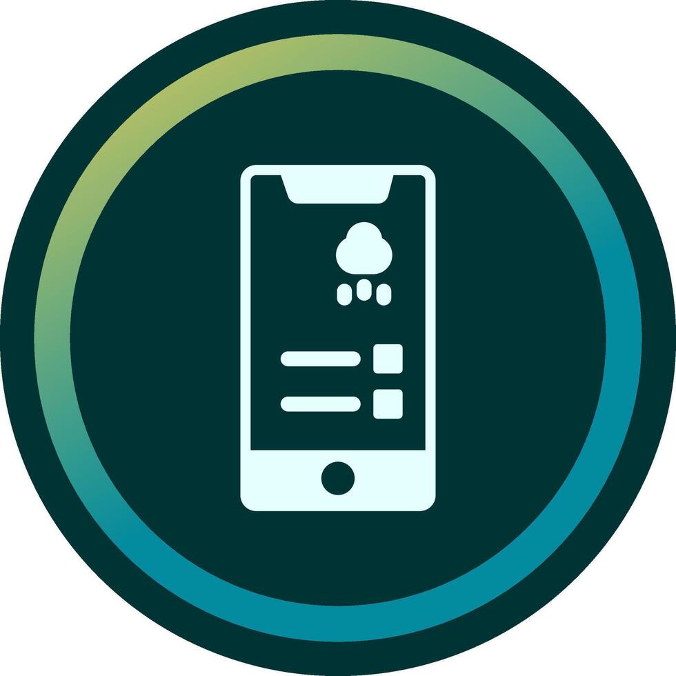 Phone Weather Forcast Vector Icon