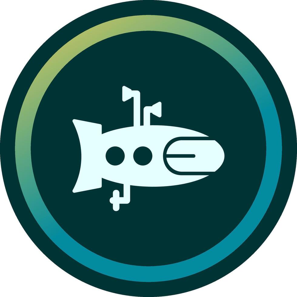 icono de vector submarino