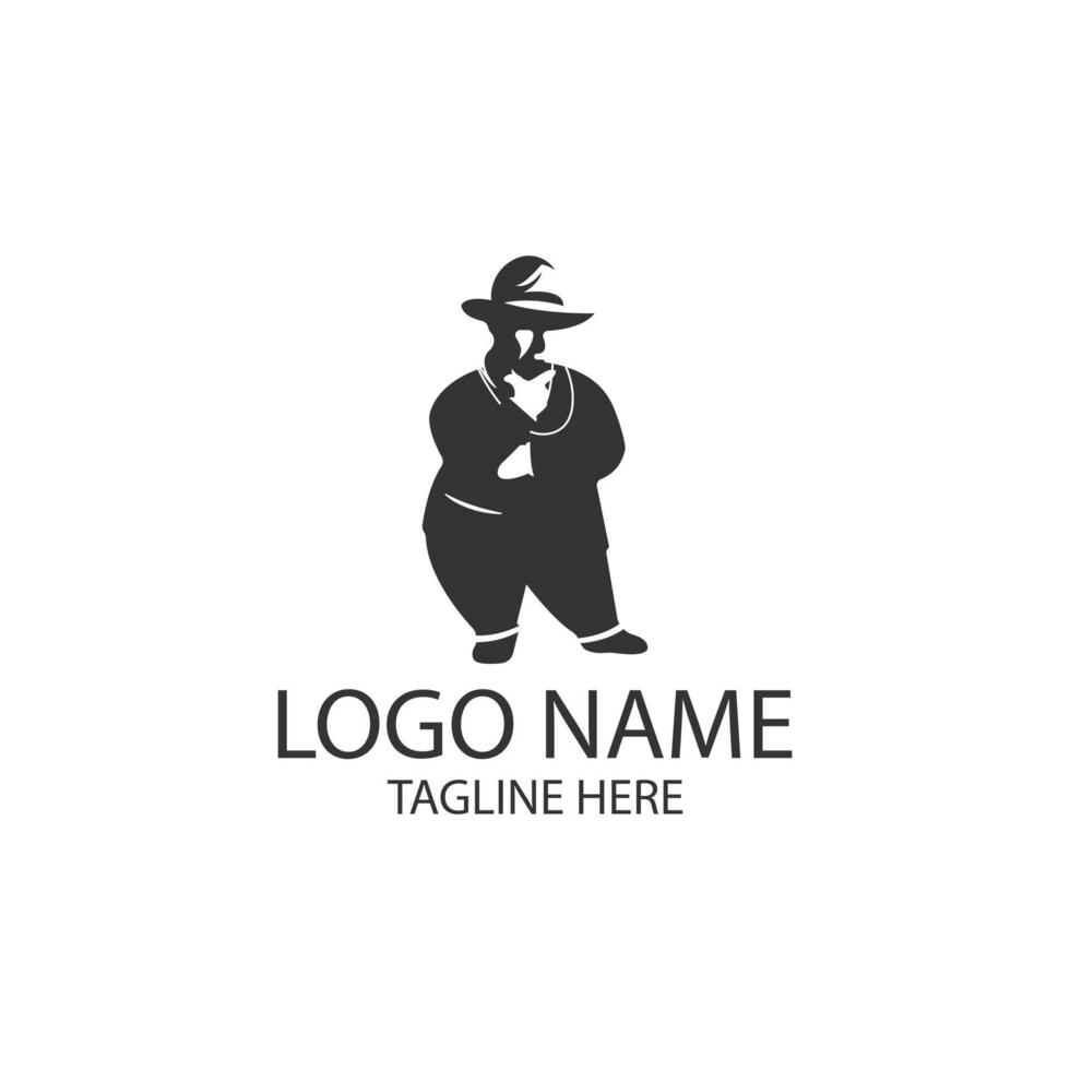 big boss detective logo design vector