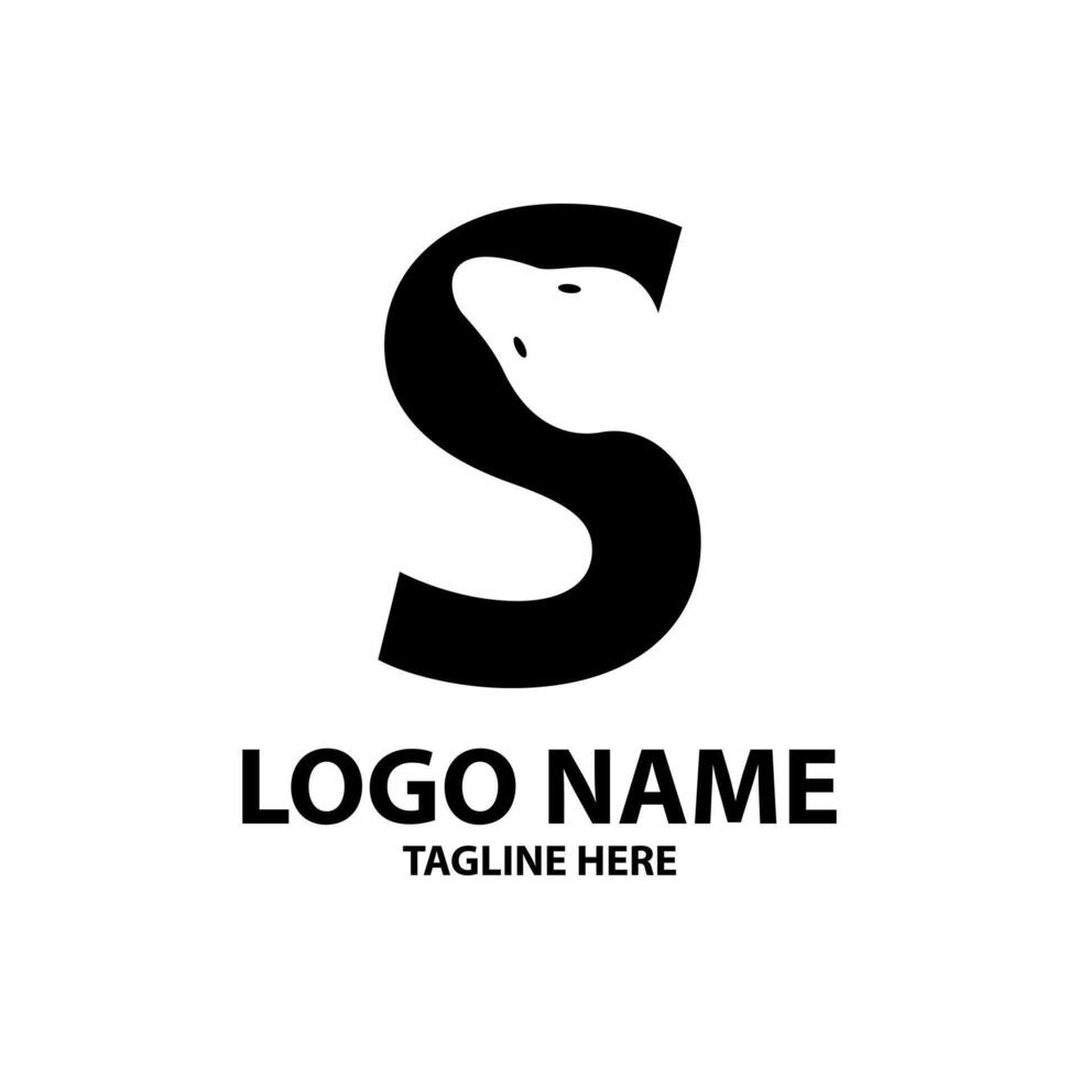 letter S with head snack logo design vector
