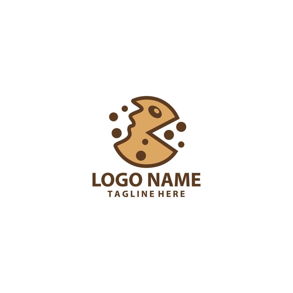 monster cookies logo design vector