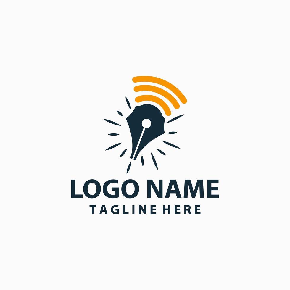 pen network logo design vector