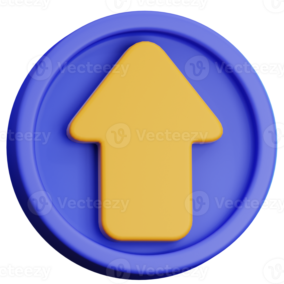 Arrow Up 3D Illustration for web, app, infographic, etc png