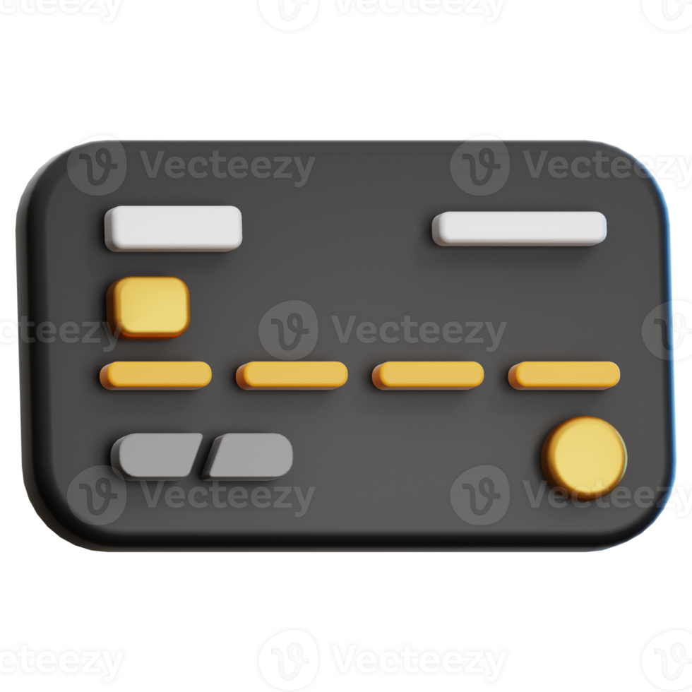 Credit Card 3D Illustration for web, app, infographic, etc png