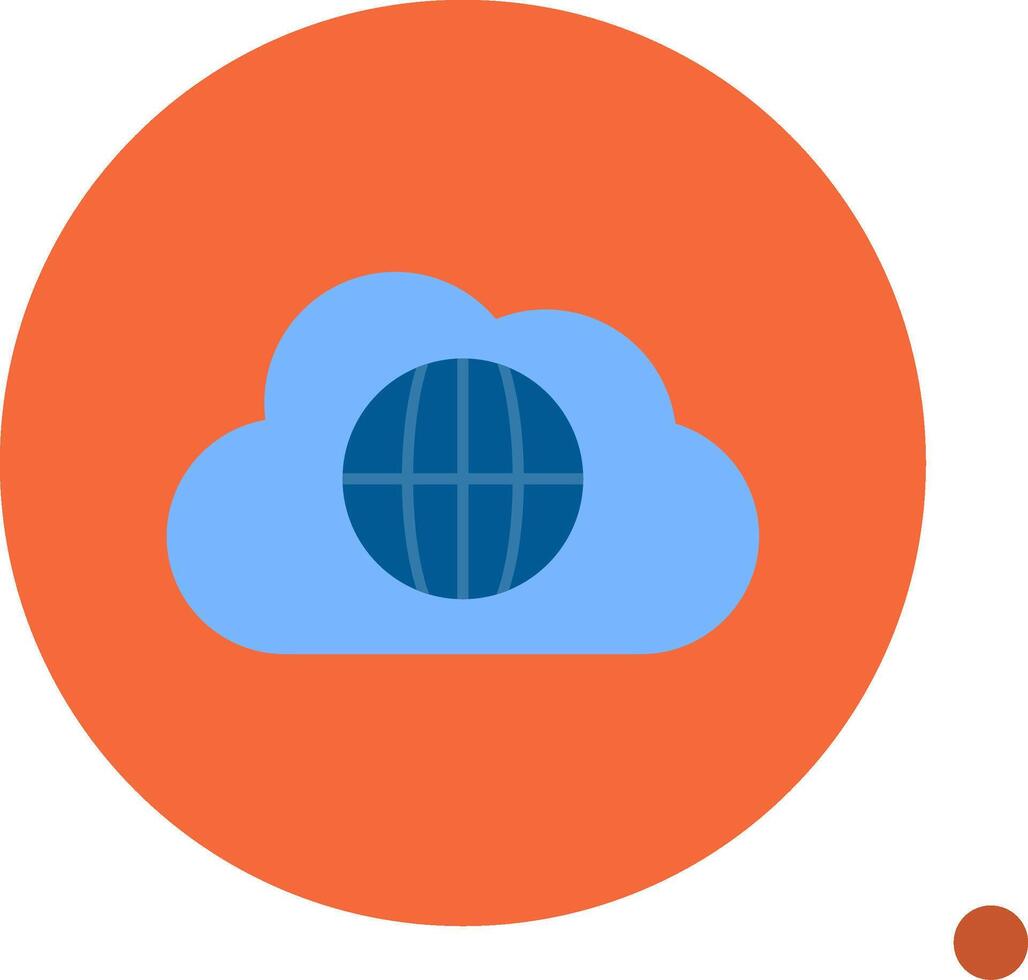 mundo nube vector icono