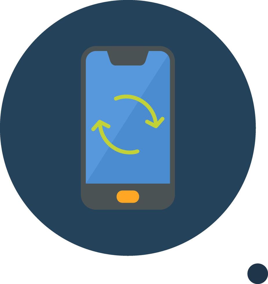 Smartphone Data Sync Vector Icon