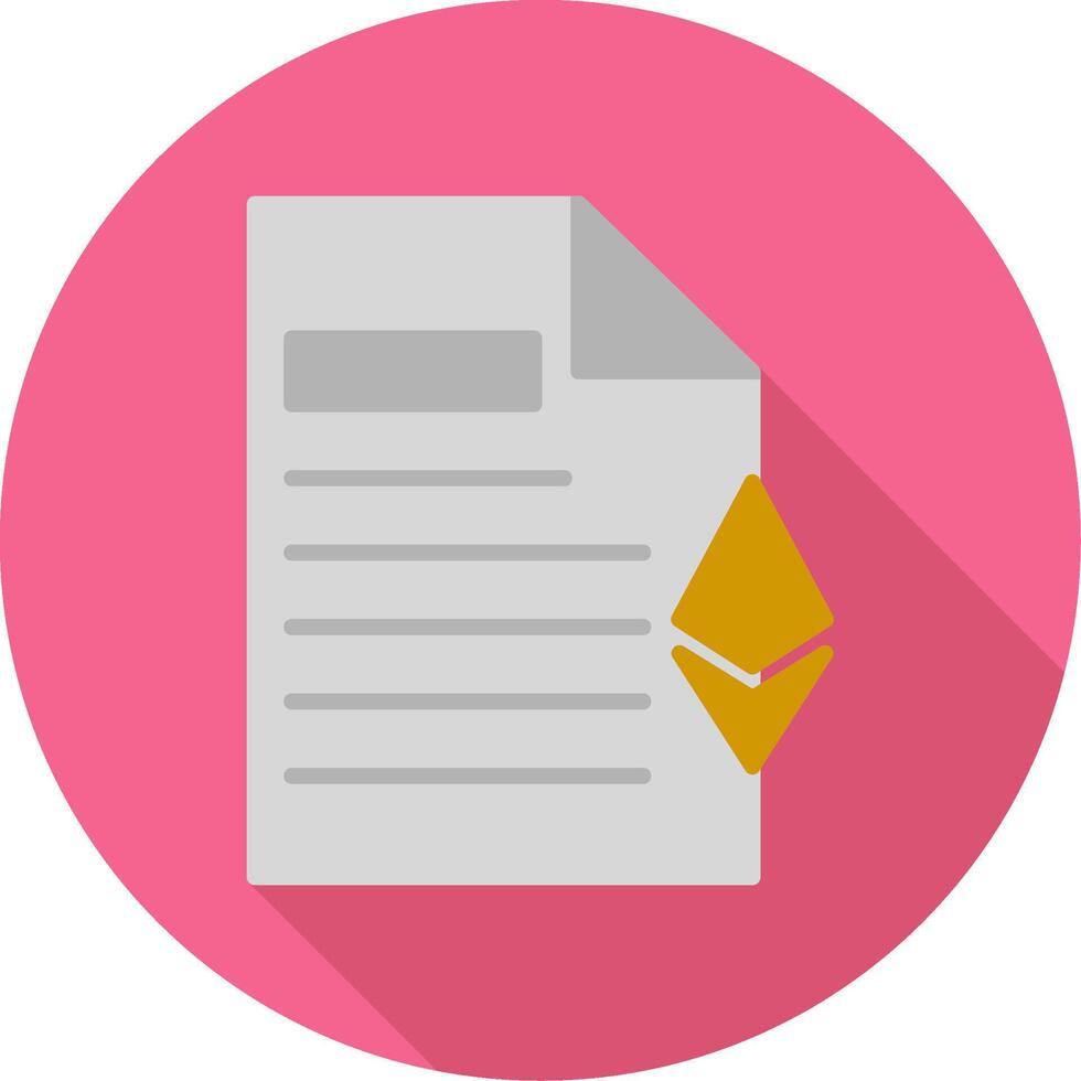 Ethereum Document Vector Icon