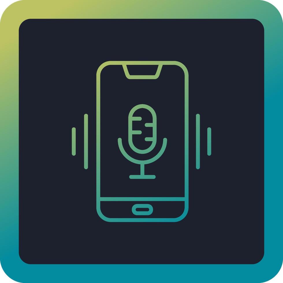 Mobile Voice Assistant Vector Icon