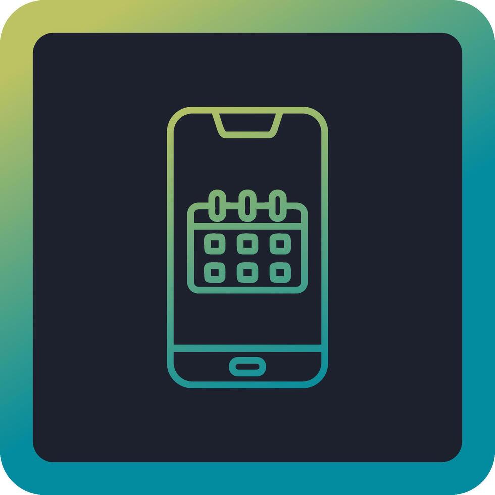 Smartphone Calendar Vector Icon