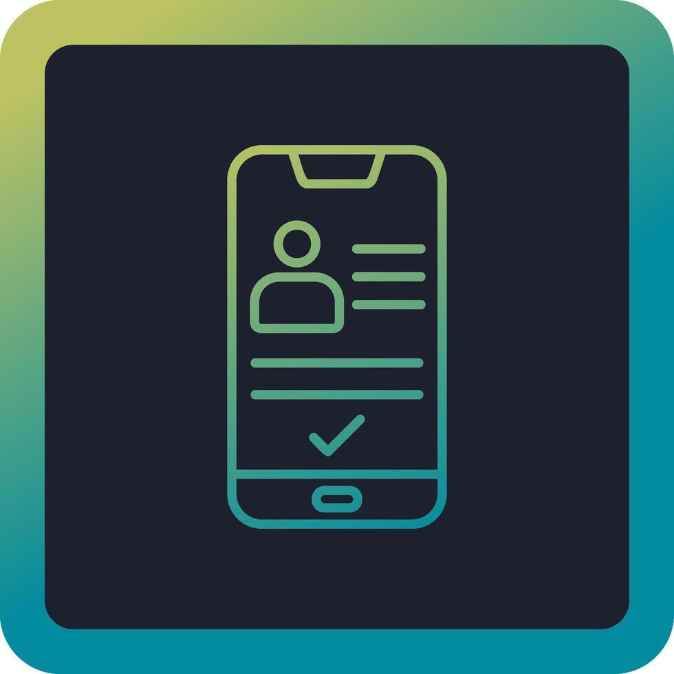 Smartphone Id Vector Icon