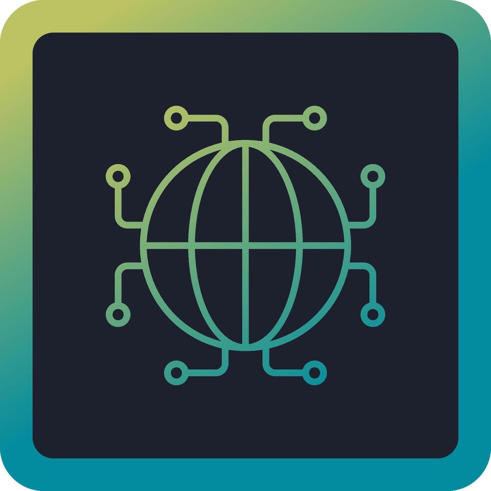 Digtal World Vector Icon