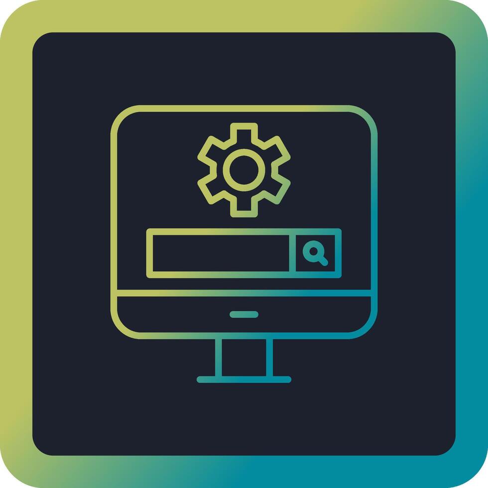 Computer Search Engine Vector Icon