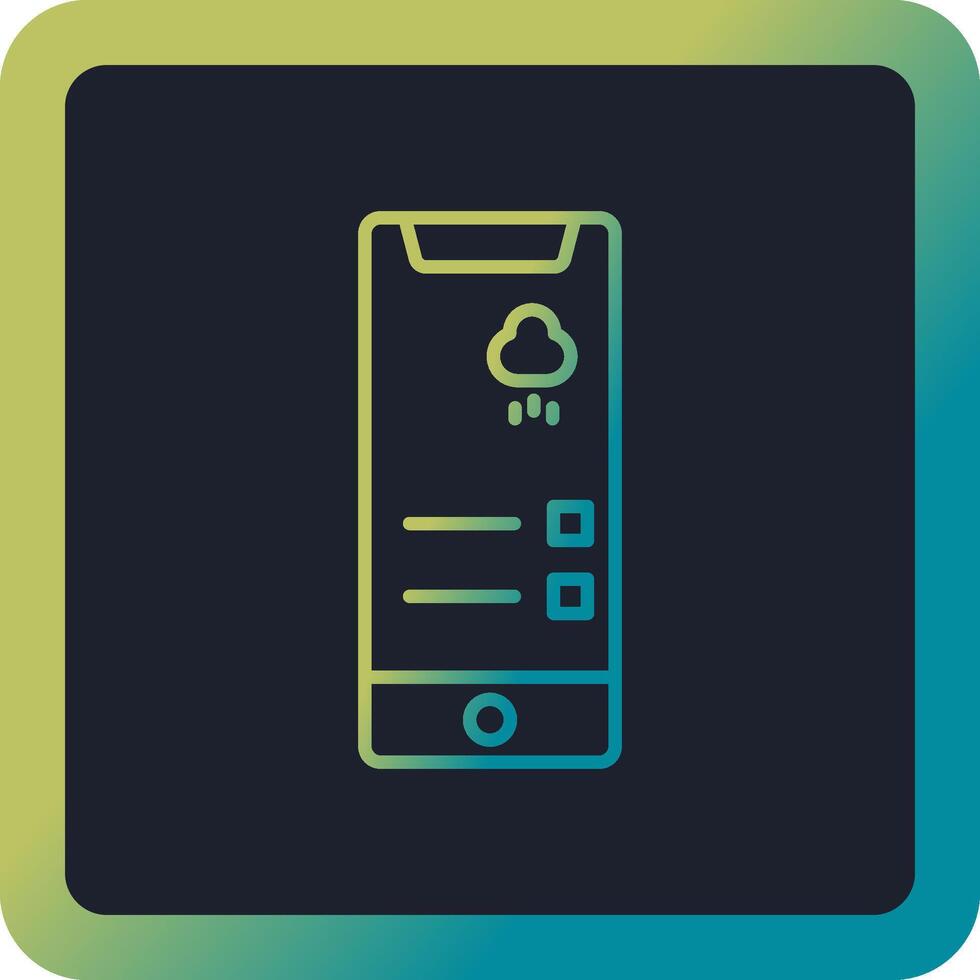 Phone Weather Forcast Vector Icon