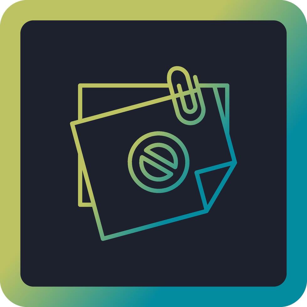 Sticky Notes Ban Vector Icon