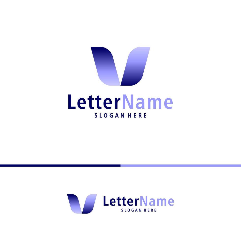 moderno letra v logo diseño vector. creativo v logo conceptos modelo vector