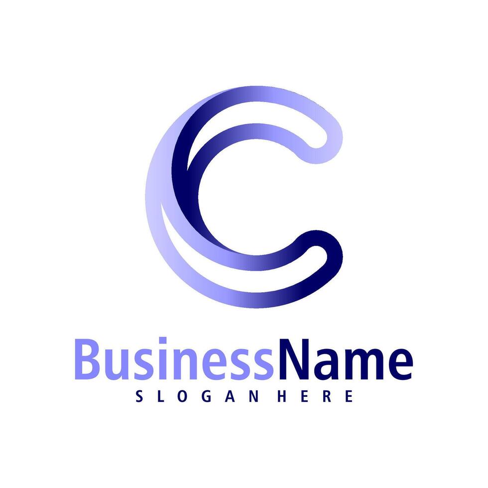 Letter C logo design vector. Creative Initial C logo concepts template vector