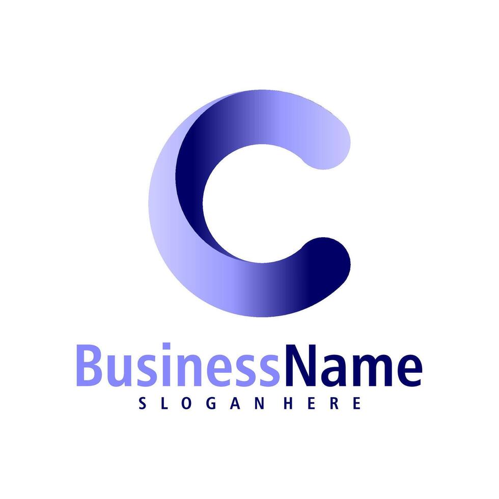 Letter C logo design vector. Creative Initial C logo concepts template vector