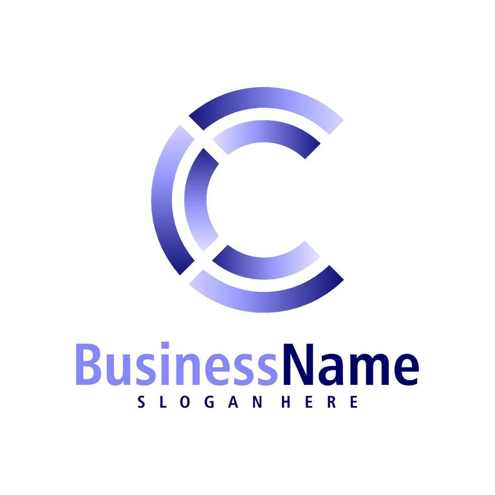 Letter C logo design vector. Creative Initial C logo concepts template vector