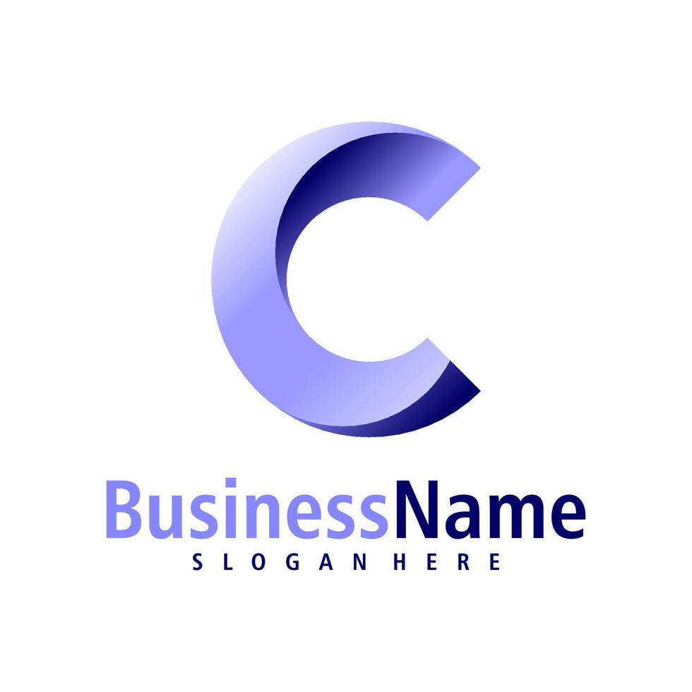 Letter C logo design vector. Creative Initial C logo concepts template vector