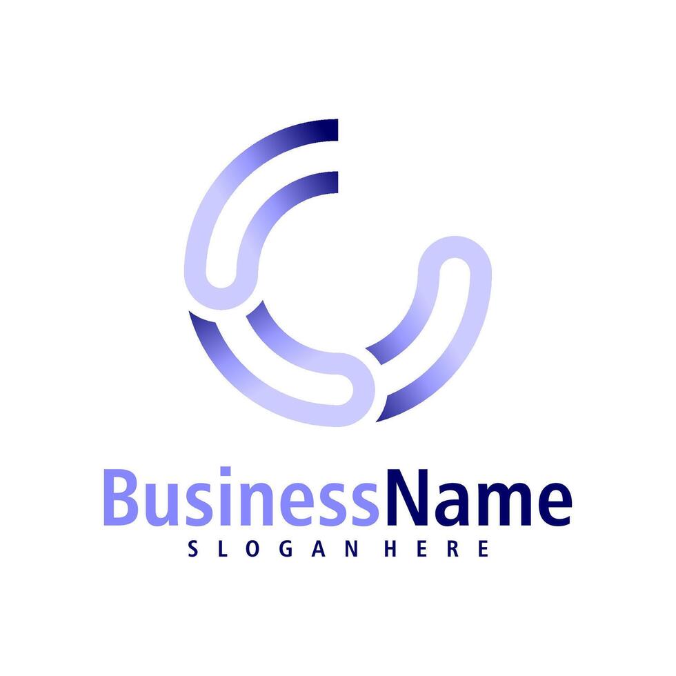 Letter C logo design vector. Creative Initial C logo concepts template vector