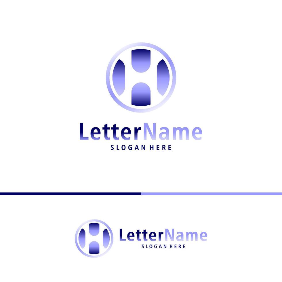 Modern letter H logo design vector. Creative H logo concepts template vector