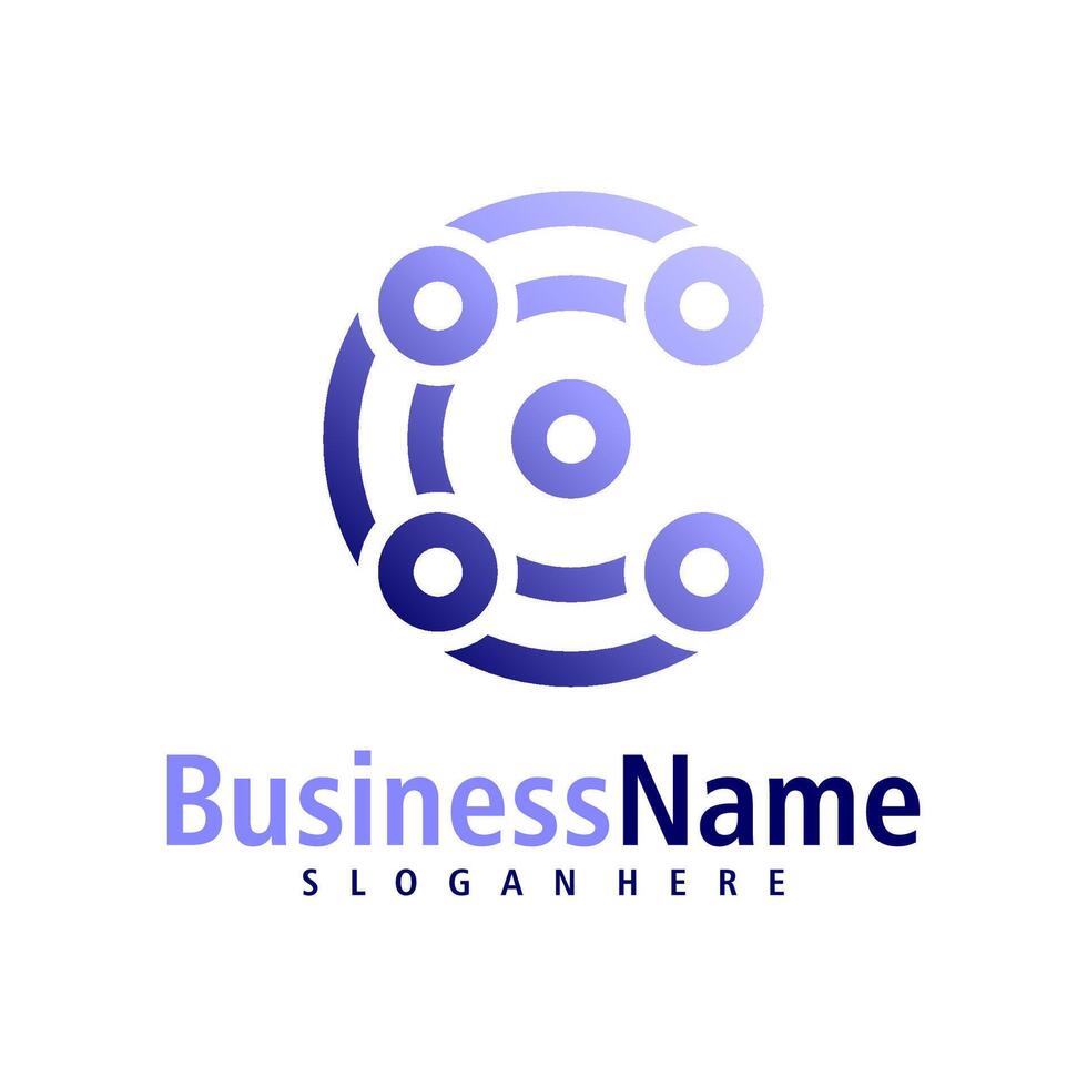 Letter C logo design vector. Creative Initial C logo concepts template vector