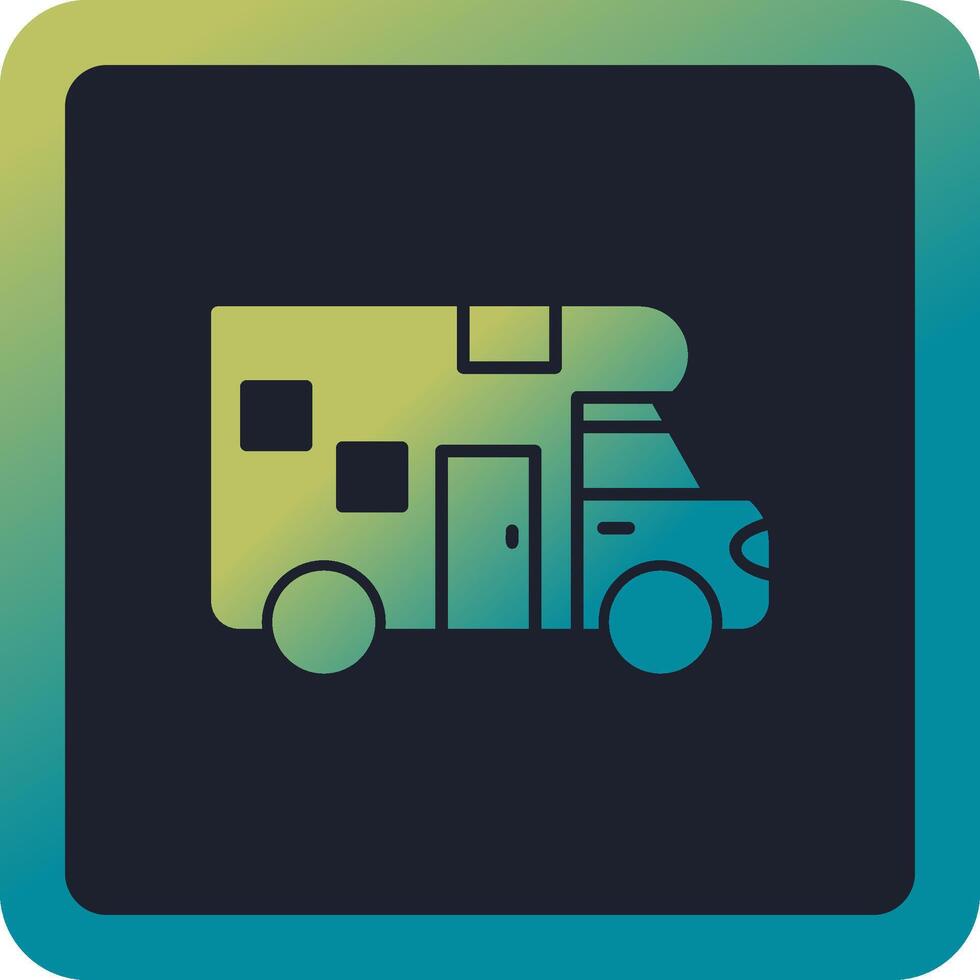 Camper Van Vector Icon