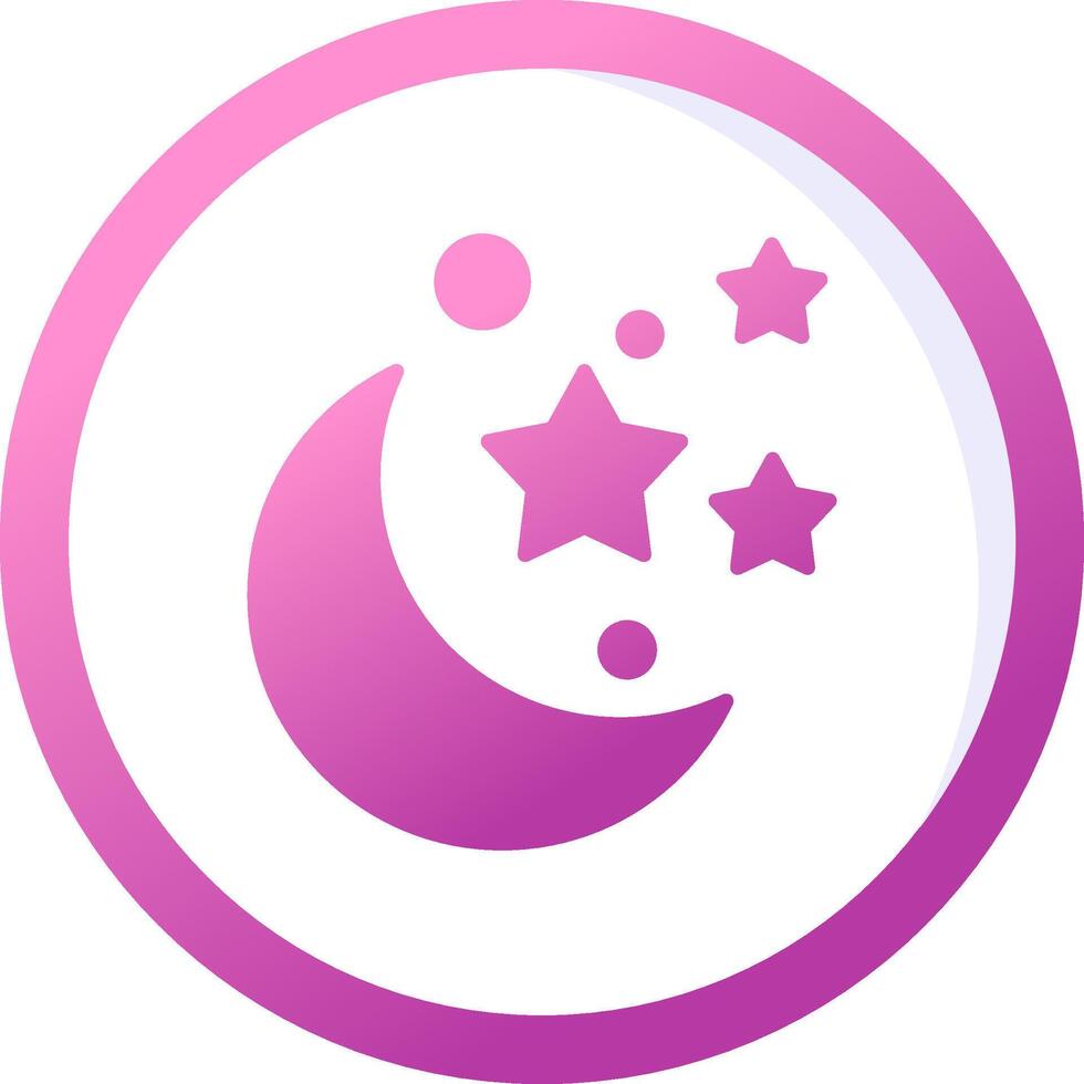 Moon And Stars Vector Icon