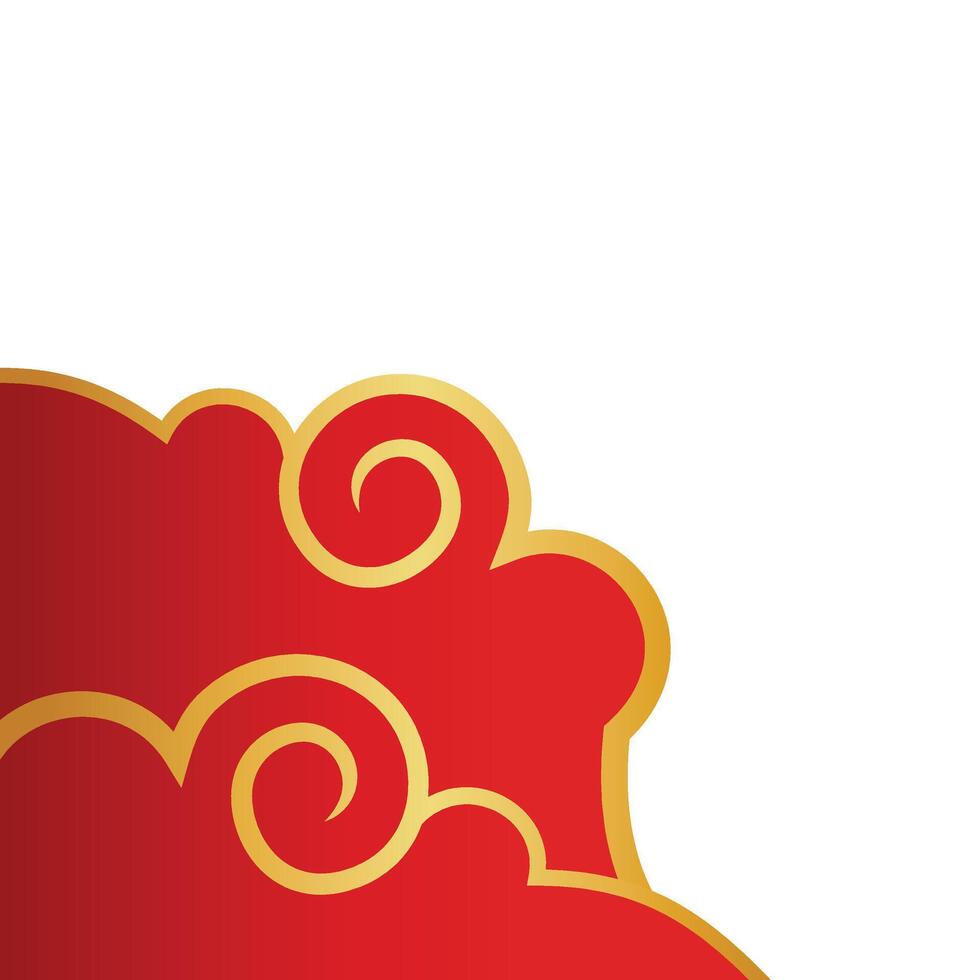 Lunar New Year Cloud Corner vector