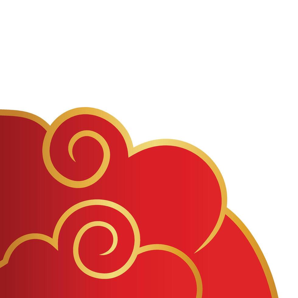 Lunar New Year Cloud Corner vector