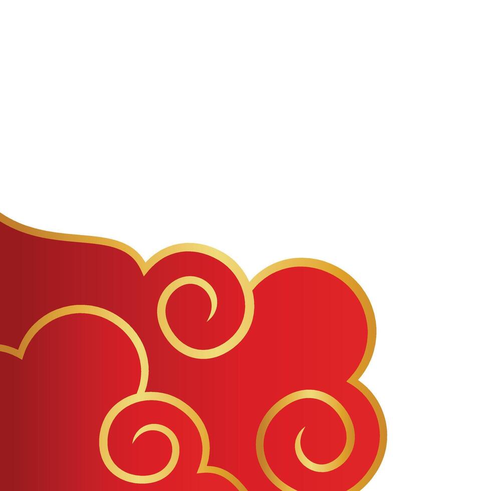 Lunar New Year Cloud Corner vector