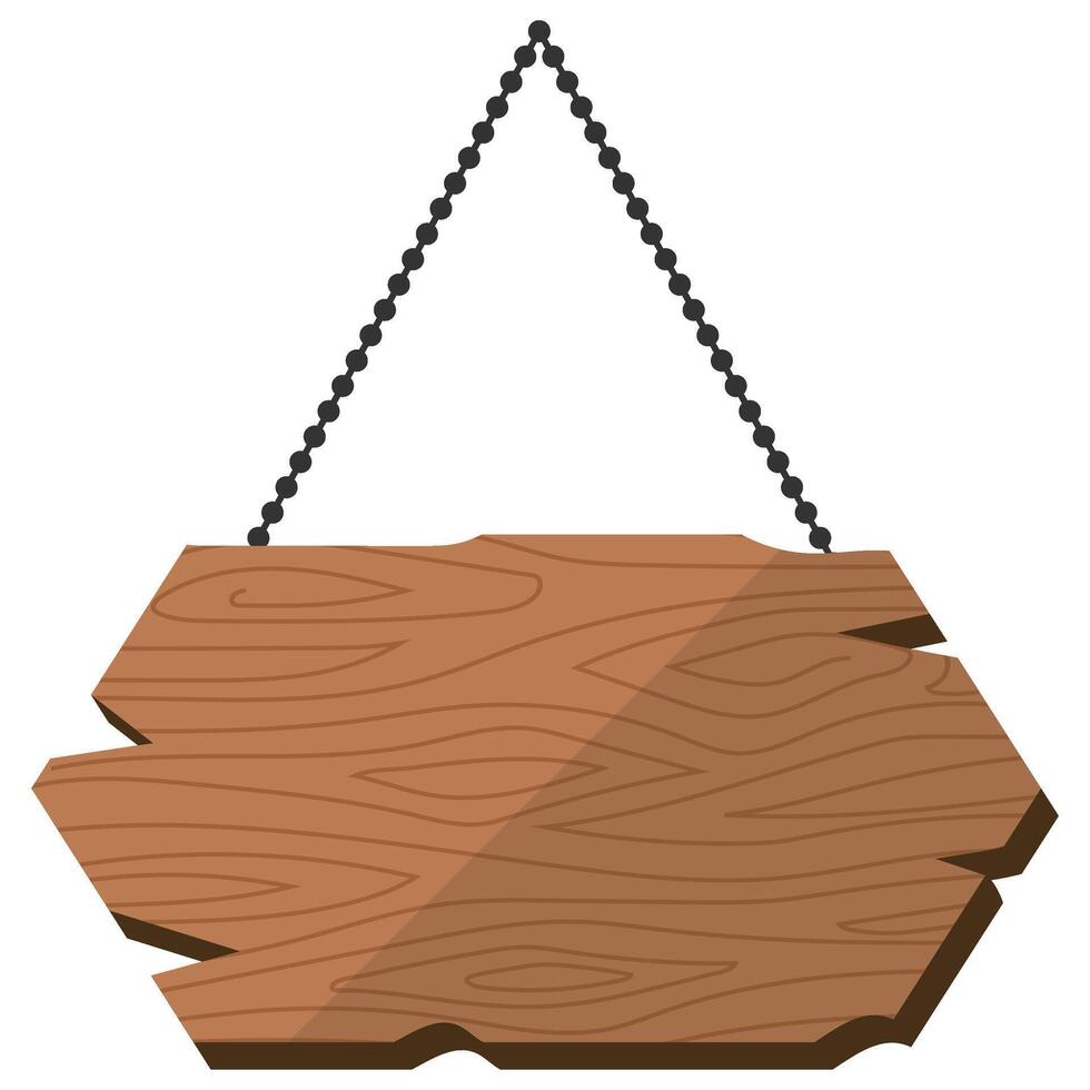 tablero de madera colgante vector