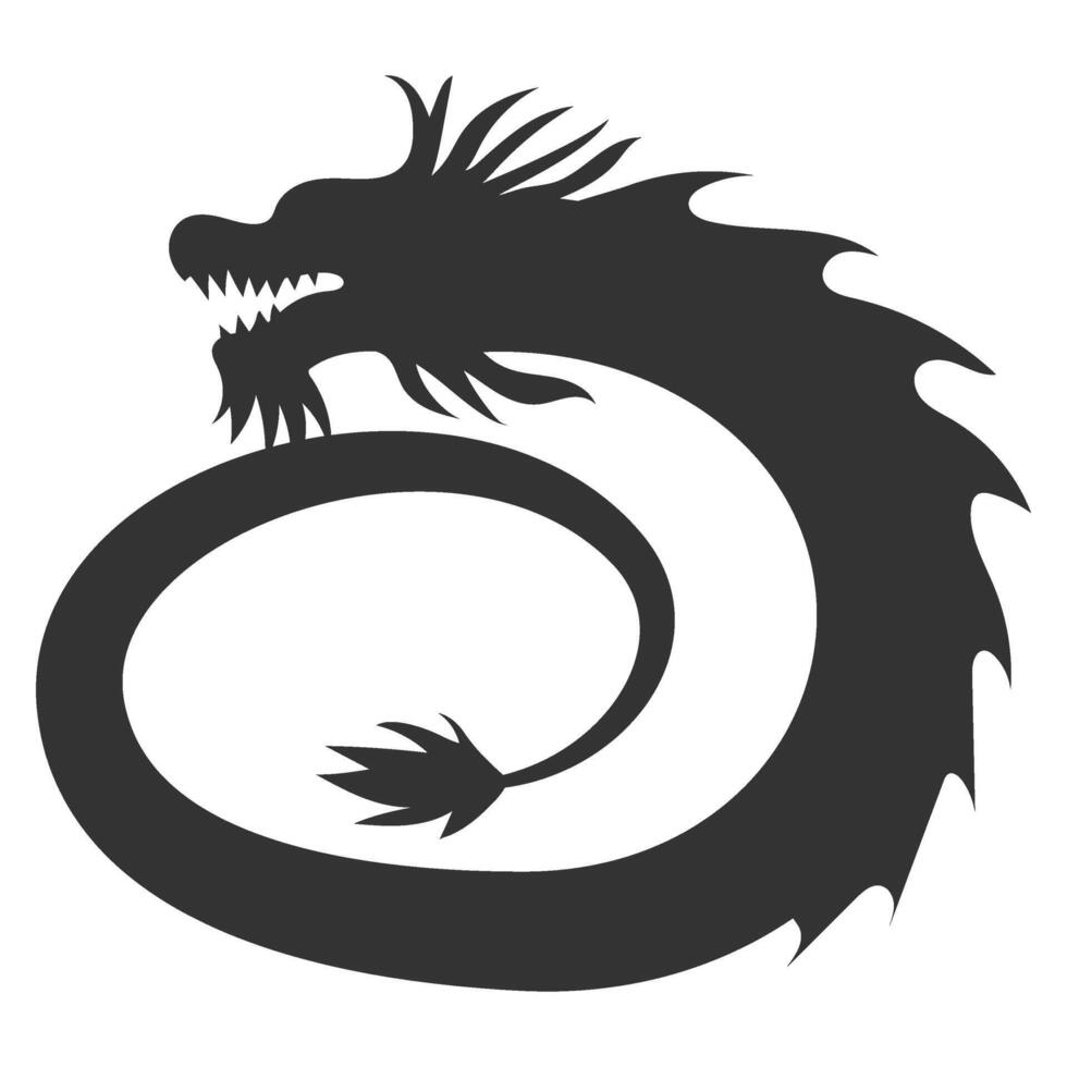 Dragon Silhouette Illustration vector