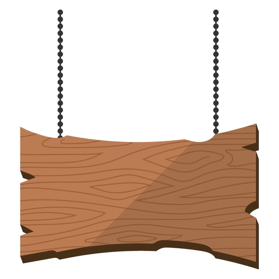 Hanging Wooden Board vector