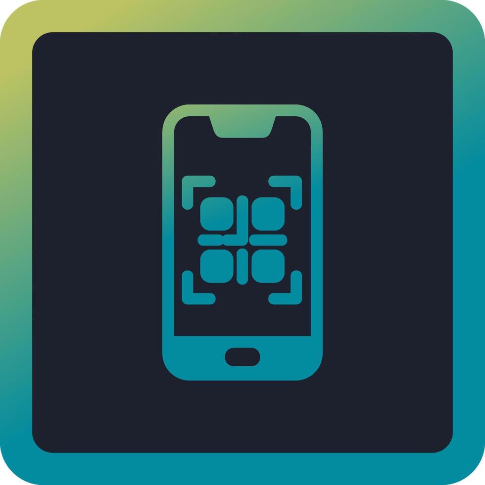 Smartphone QR Code Vector Icon