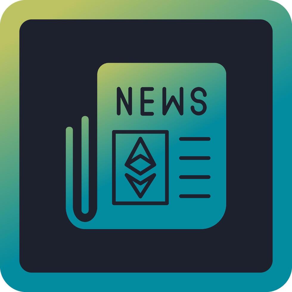 Ethereum News Vector Icon