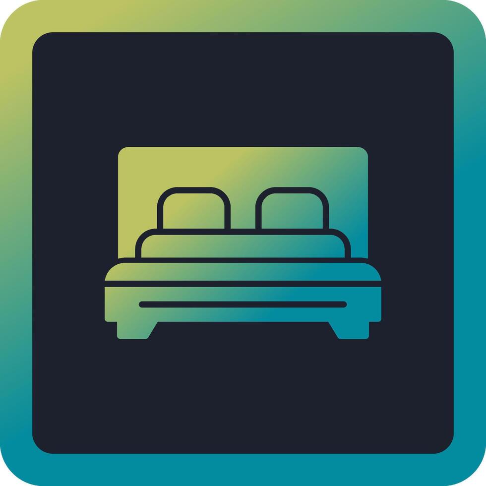 icono de vector de cama