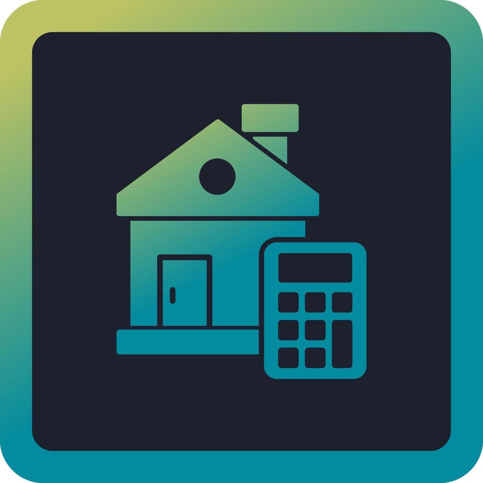 House Cost Calculator Vector Icon