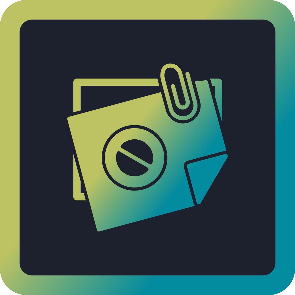 Sticky Notes Ban Vector Icon
