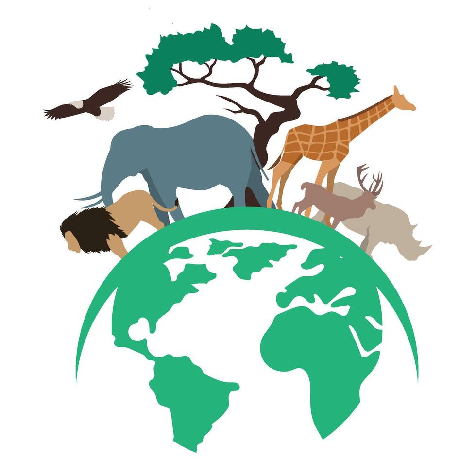 World Wildlife Day Illustration vector