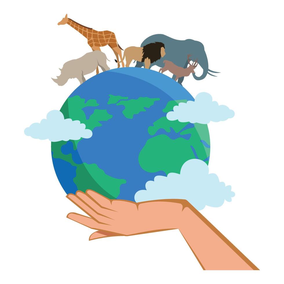 World Wildlife Day Illustration vector