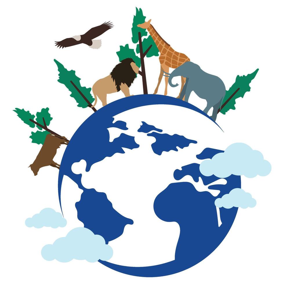 World Wildlife Day Illustration vector