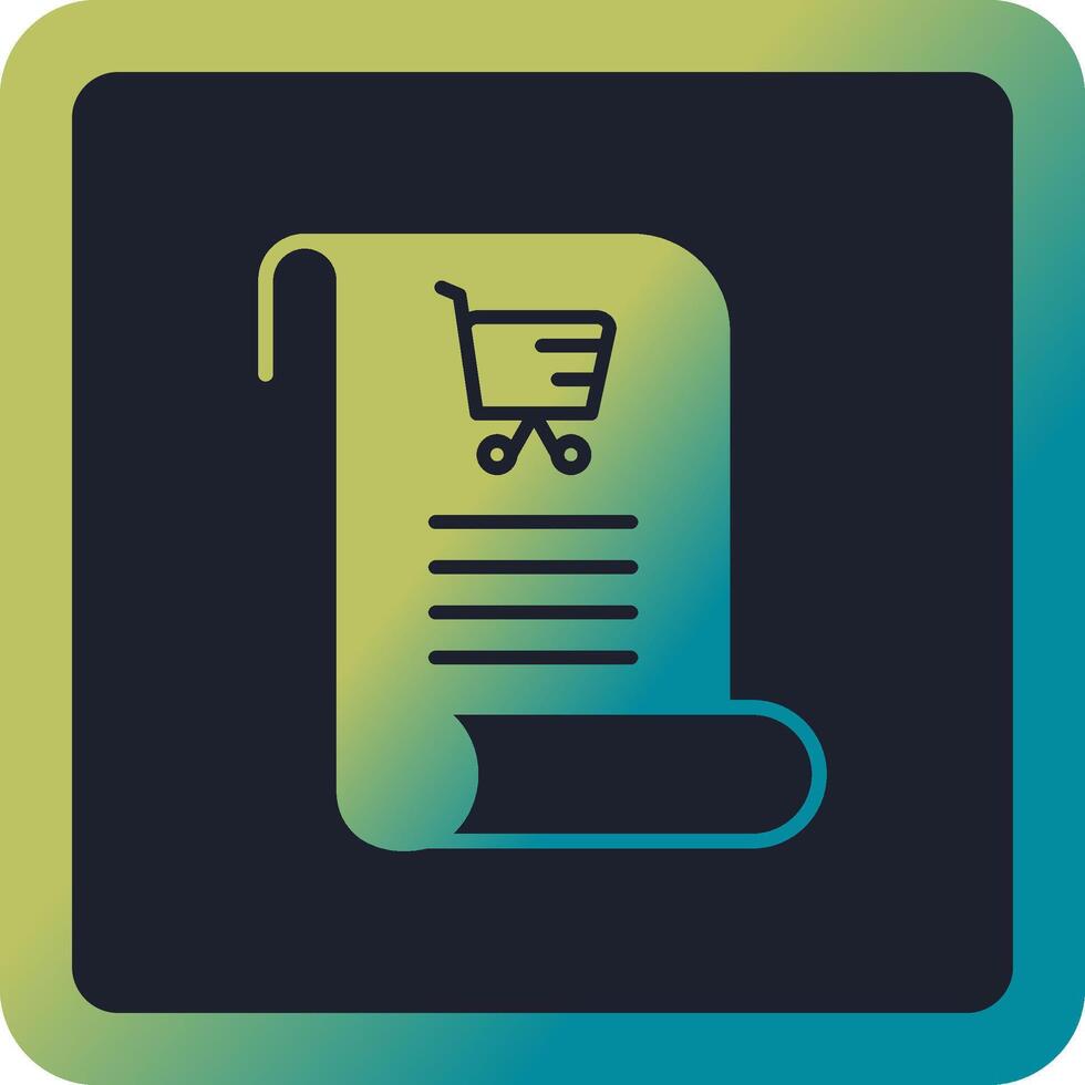 icono de vector de lista de compras